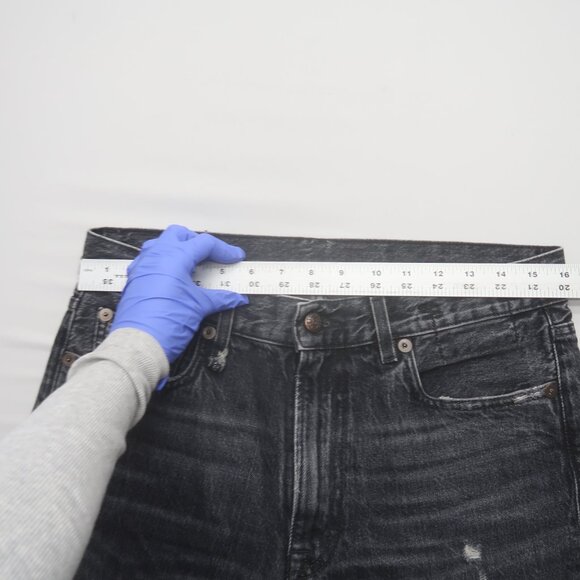 R13 Boyfriend Jeans in Everit Black Size 27 - Picture 12 of 14